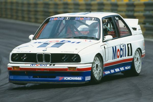 Emanuele Pirro driving a ralley car in Macay Guia in 1992